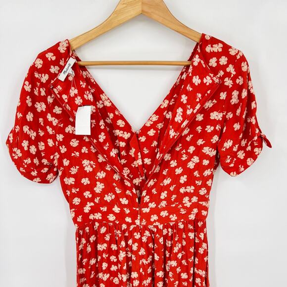 NWT $128 Madewell AO276 Button-Front Tie-Sleeve Retro Dress Size 2 - Picture 7 of 7